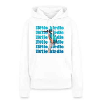 Martin-pêcheur - bel oiseau bleu - aquarelle - Sweat à capuche Premium bio Femme - blanc - Devant - Julia (174cm)