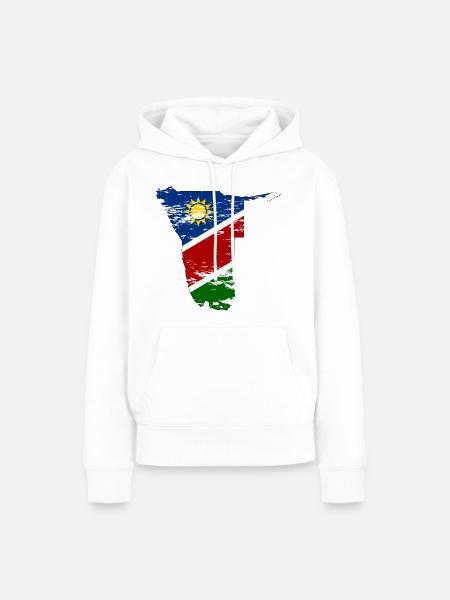 Namibia Landkarte used - Frauen Premium Bio Hoodie - Weiß