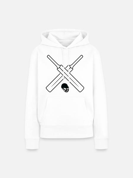 Cricket Skizze - Frauen Premium Bio Hoodie - Weiß