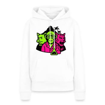 Strange Island - Frauen Premium Bio Hoodie - Weiß - Vorne - Julia (174cm)