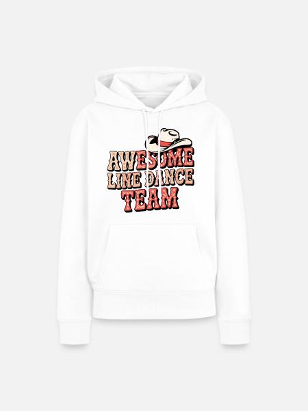 Awesome Line Dance Team - Frauen Premium Bio Hoodie - Weiß