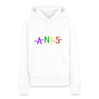fourmi fourmis amies fourmis arc-en-ciel fourmis fourmis lgbt - Sweat à capuche Premium bio Femme - blanc - Devant - Julia (174cm)