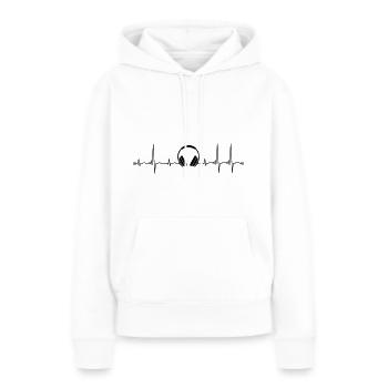 Puls Kopförer - Frauen Premium Bio Hoodie - Weiß - Vorne - Julia (174cm)