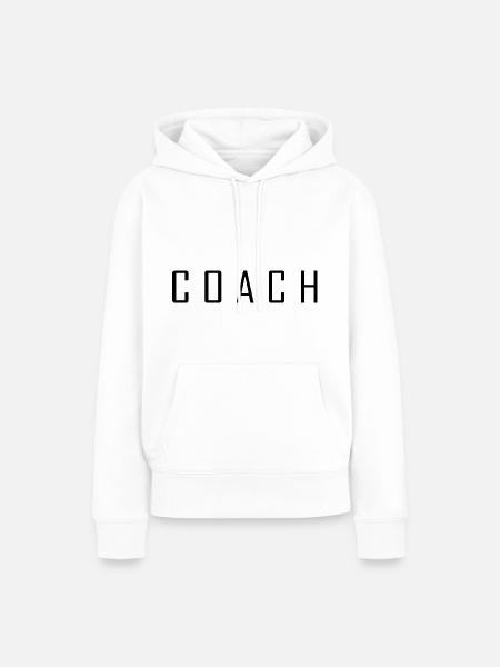 Coach - Frauen Premium Bio Hoodie - Weiß