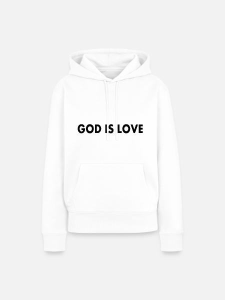 God is love - Frauen Premium Bio Hoodie - Weiß
