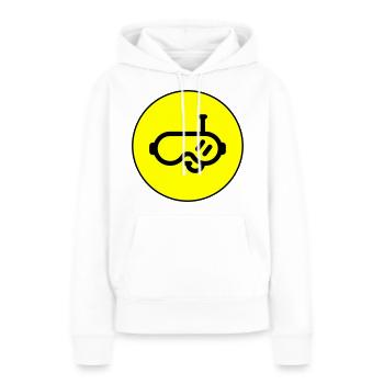 Taucherbrille Kreis - Frauen Premium Bio Hoodie - Weiß - Vorne - Julia (174cm)
