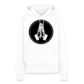 Beten Hände Kreis - Frauen Premium Bio Hoodie - Weiß - Vorne - Julia (174cm)