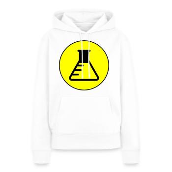 Icône de tube à essai - Sweat à capuche Premium bio Femme - blanc - Devant - Julia (174cm)