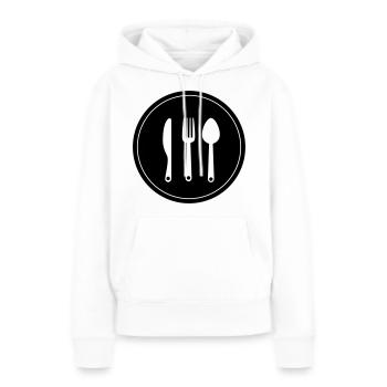 Fork cutlery - Women’s Premium Organic Hoodie - white - Front - Julia (174cm)