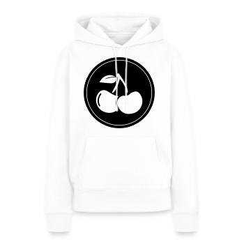Kirschen obst - Frauen Premium Bio Hoodie - Weiß - Vorne - Julia (174cm)