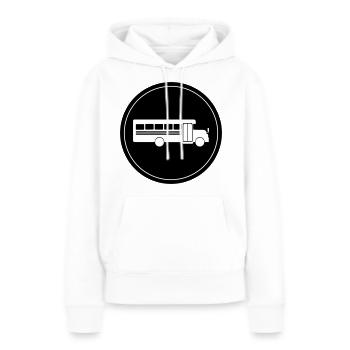 Schule Schulbus - Frauen Premium Bio Hoodie - Weiß - Vorne - Julia (174cm)