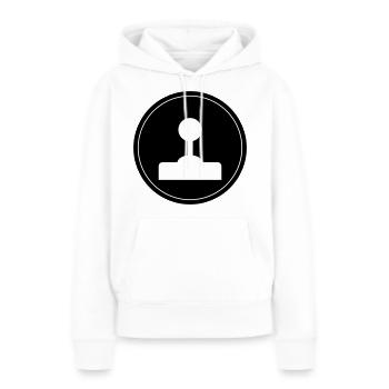 Joystick Gamer Circle - Sweat à capuche Premium bio Femme - blanc - Devant - Julia (174cm)