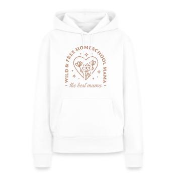 Homeschooling die beste Retro-Mutter - Frauen Premium Bio Hoodie - Weiß - Vorne - Julia (174cm)