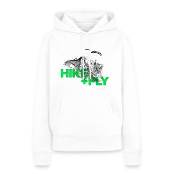 Randonnée et vol Parapente vert - Sweat à capuche Premium bio Femme - blanc - Devant - Julia (174cm)