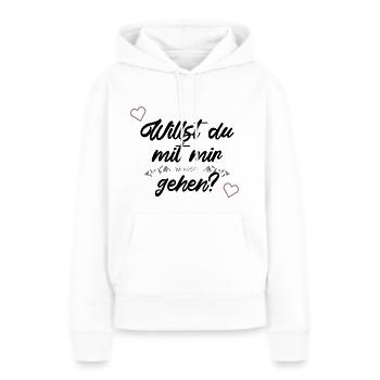 Lustig Wandern Hiking Spruch Geschenkidee Wanderer - Frauen Premium Bio Hoodie - Weiß - Vorne - Julia (174cm)
