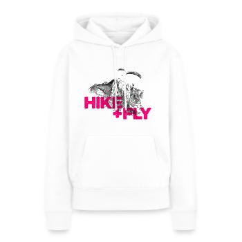 Randonnée et vol Parapente magenta - Sweat à capuche Premium bio Femme - blanc - Devant - Julia (174cm)