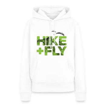 Randonnée et vol Parapente vert - Sweat à capuche Premium bio Femme - blanc - Devant - Julia (174cm)