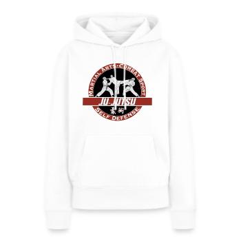 Ju-Jutsu Ju Jutsu Jiu Jitsu Kampfsport Kampfkunst - Frauen Premium Bio Hoodie - Weiß - Vorne - Julia (174cm)