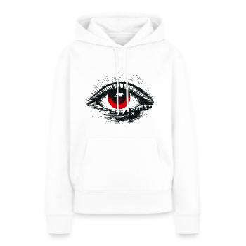 Blick der Gelassenheit - Frauen Premium Bio Hoodie - Weiß - Vorne - Julia (174cm)