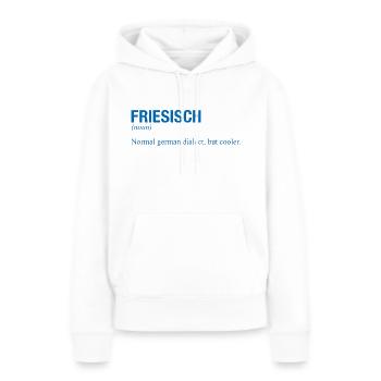 FRISON - Sweat à capuche Premium bio Femme - blanc - Devant - Julia (174cm)