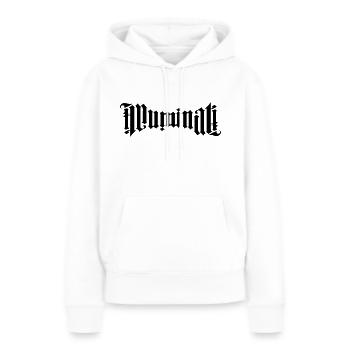 ILLUMINATI - Sweat à capuche Premium bio Femme - blanc - Devant - Julia (174cm)
