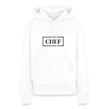 Chef - Chef - Chef - Sweat à capuche Premium bio Femme - blanc - Devant - Julia (174cm)