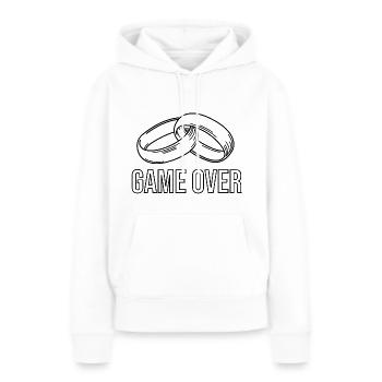 Game Over Bachelor Party JGA - Sweat à capuche Premium bio Femme - blanc - Devant - Julia (174cm)