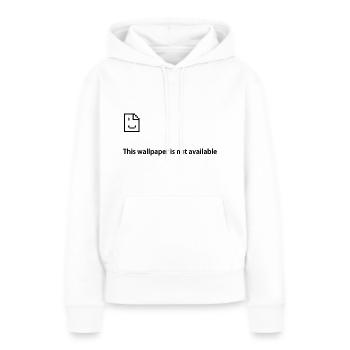 Message d'erreur (ce fond d'écran n'est pas disponible) - Sweat à capuche Premium bio Femme - blanc - Devant - Julia (174cm)