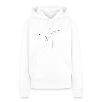 Windrad - Frauen Premium Bio Hoodie - Weiß - Vorne - Julia (174cm)