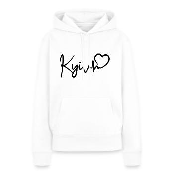 Kyiv Herzschlag Ukraine Kiew Liebe - Frauen Premium Bio Hoodie - Weiß - Vorne - Julia (174cm)