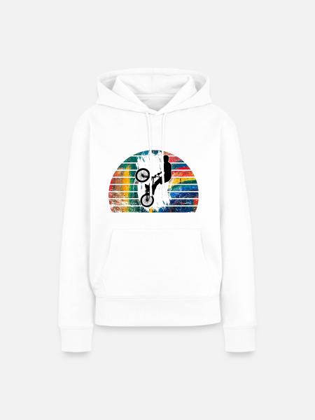 Bmx - Frauen Premium Bio Hoodie - Weiß