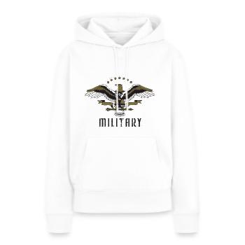 Military Eagle - Women’s Premium Organic Hoodie - white - Front - Julia (174cm)