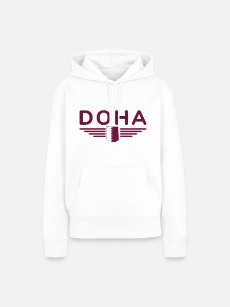 Doha Design – Stilvoll und Einzigartig - Frauen Premium Bio Hoodie - Weiß