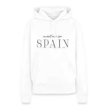 J’aime l’Espagne - Sweat à capuche Premium bio Femme - blanc - Devant - Julia (174cm)