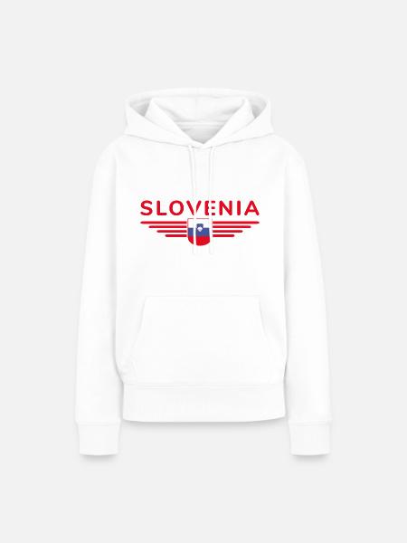 Stylisches Slowenien Design - Frauen Premium Bio Hoodie - Weiß
