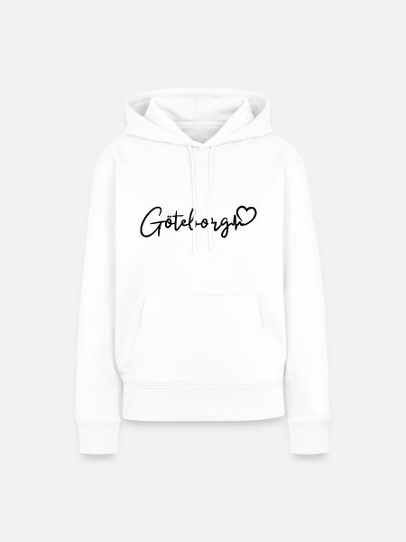 Göteborg Herzschlag - Frauen Premium Bio Hoodie - Weiß