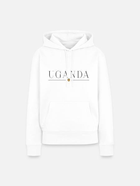 Uganda - Frauen Premium Bio Hoodie - Weiß
