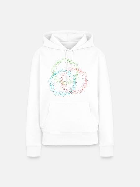 Circles - Frauen Premium Bio Hoodie - Weiß