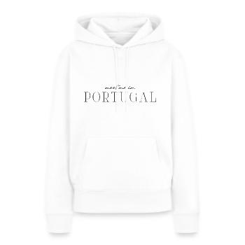 Portugal T-Shirt : Soleil, Mer, Style - Sweat à capuche Premium bio Femme - blanc - Devant - Julia (174cm)
