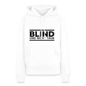 Chien-guide aveugle - Sweat à capuche Premium bio Femme - blanc - Devant - Julia (174cm)