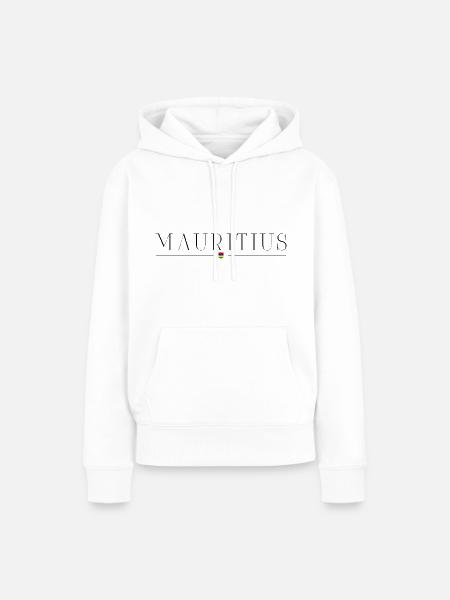 Ich liebe Mauritius - Frauen Premium Bio Hoodie - Weiß