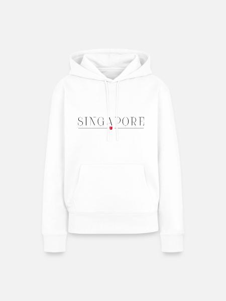 Ich liebe Singapur - Frauen Premium Bio Hoodie - Weiß