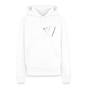 Chronically Online | BLACK - Frauen Premium Bio Hoodie - Weiß - Vorne - Julia (174cm)