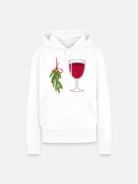 Mistel und Wein - Frauen Premium Bio Hoodie - Weiß