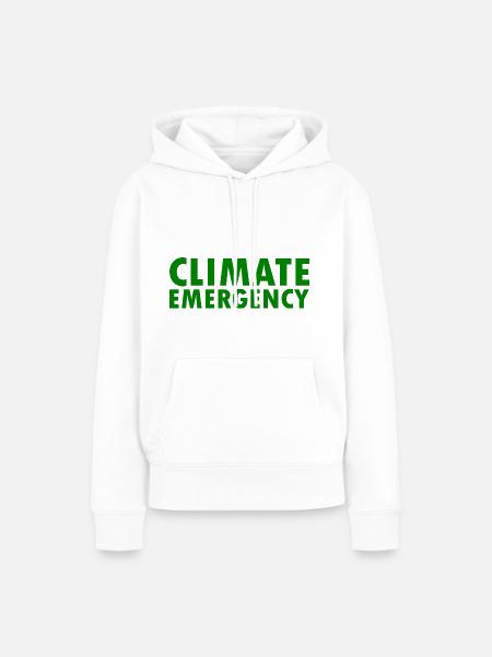 Climate emergency - Frauen Premium Bio Hoodie - Weiß