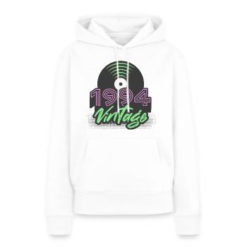 1994 Vintage Schallplatten Geburtstag Geschenkidee - Frauen Premium Bio Hoodie - Weiß - Vorne - Julia (174cm)