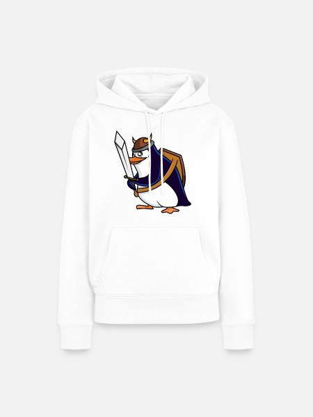 Wikinguin – Eiskalt erobert - Frauen Premium Bio Hoodie - Weiß