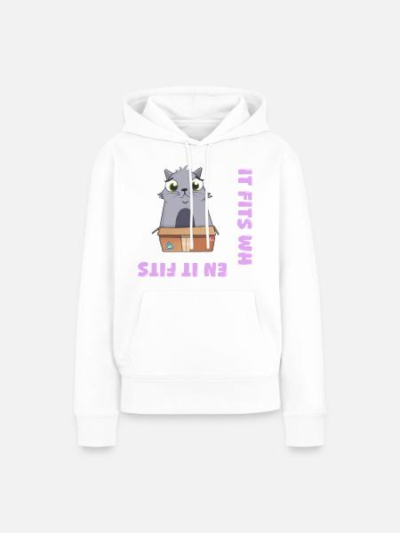 Es passt wenn es passt - Frauen Premium Bio Hoodie - Weiß