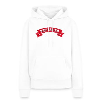 Vagitarian Lustig LGBT Lesbe Lesbisch Mann Humor - Frauen Premium Bio Hoodie - Weiß - Vorne - Julia (174cm)