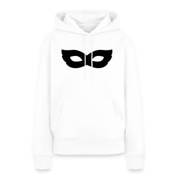 masque - Sweat à capuche Premium bio Femme - blanc - Devant - Julia (174cm)